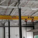 6 Ton Under Hung Single Girder Crane w/ (3) Hoist/Trolleys