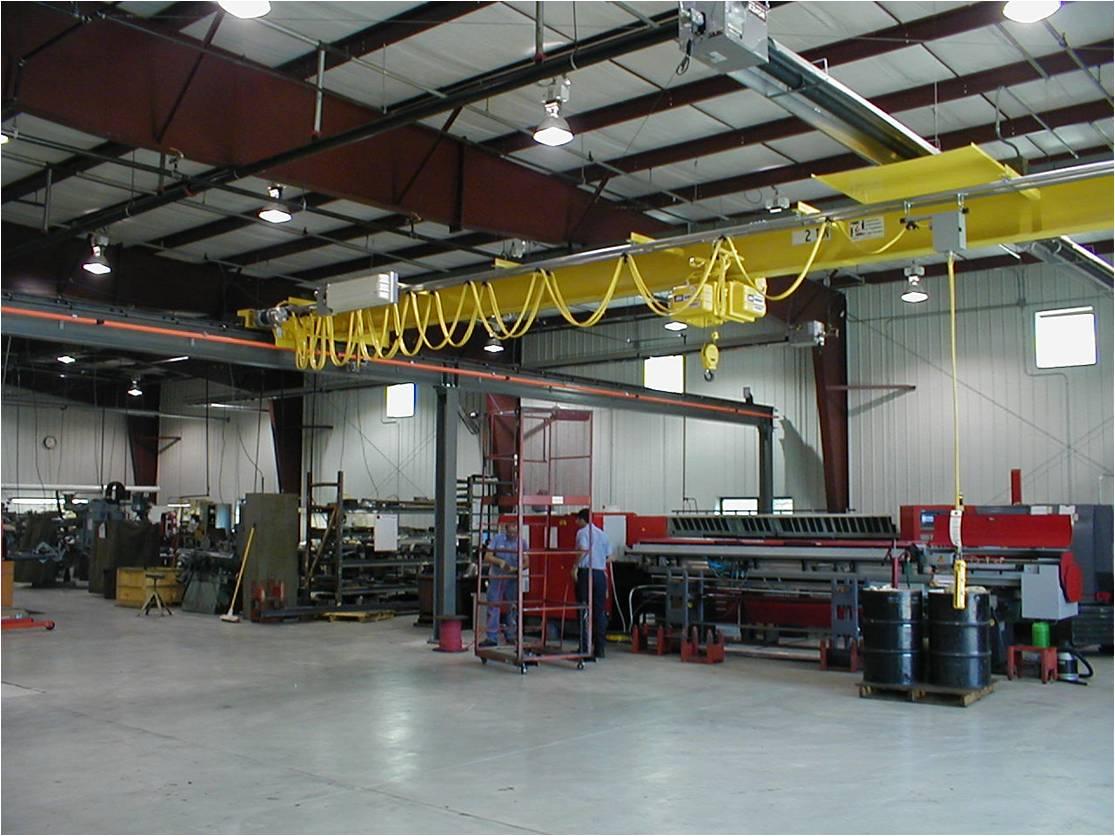 2 Ton Top Running Single Girder Bridge Crane with Walkaway Pendant and Heat Deflector