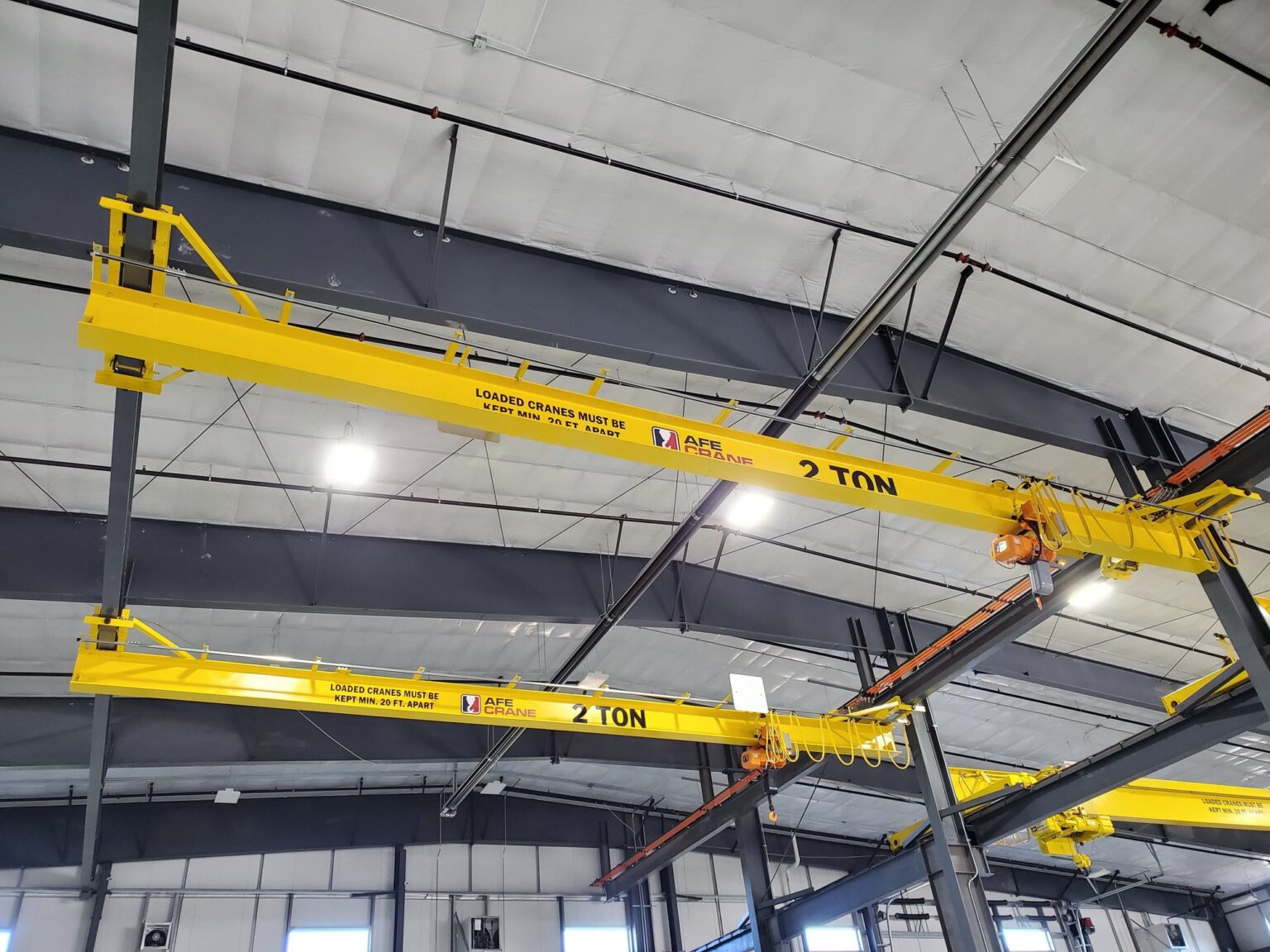 Bridge Crane Segregation Controls on 2 Ton Under Hung Single Girder Bridge Crane System