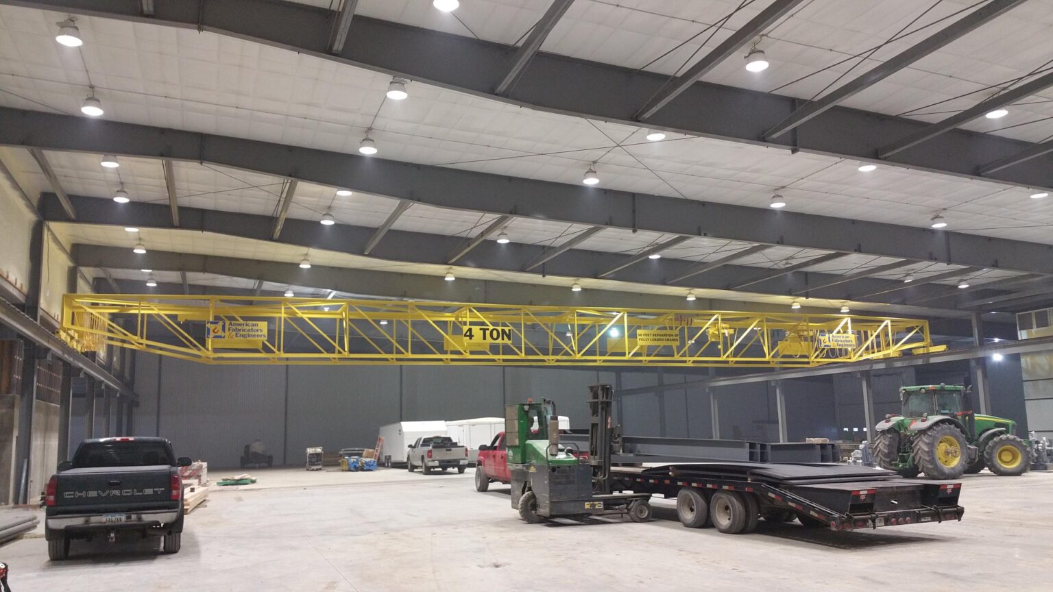 AFE Crane 4 Ton x 124 ft Span Top Running Truss Crane on Freestanding Runway