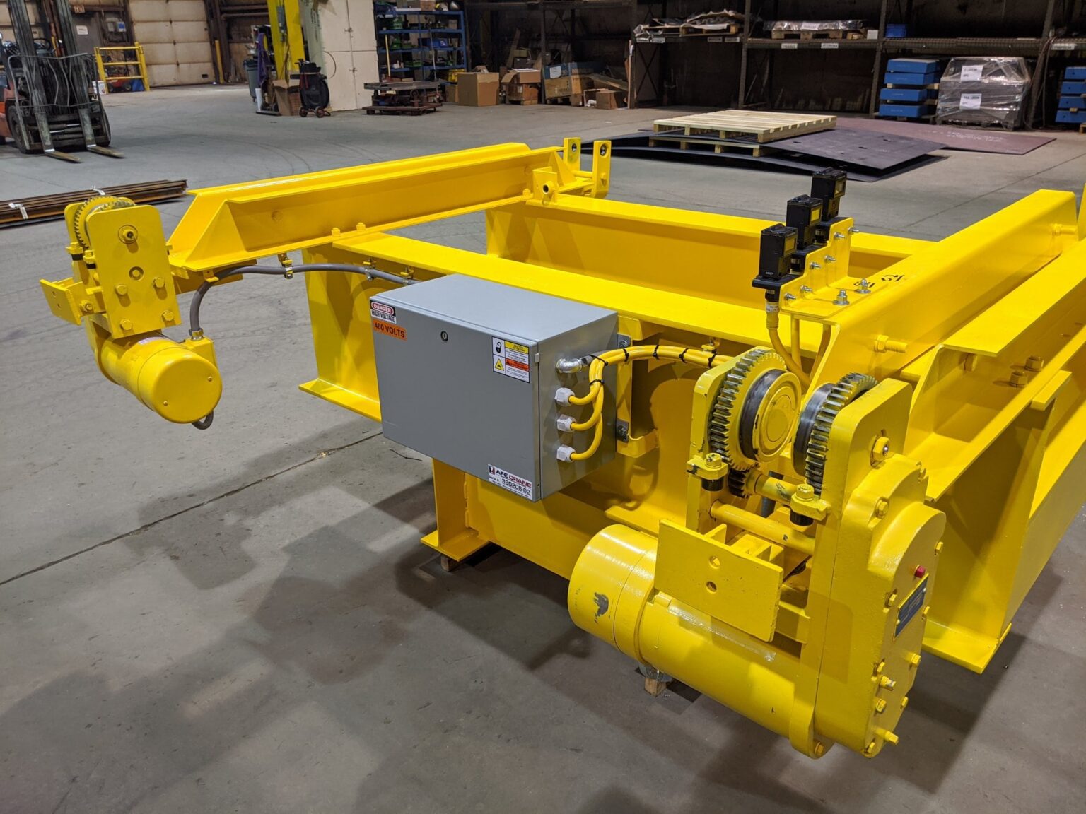 AFE Crane Custom Double Girder Manipulator Carrier with Slow Down and Stop Photocells