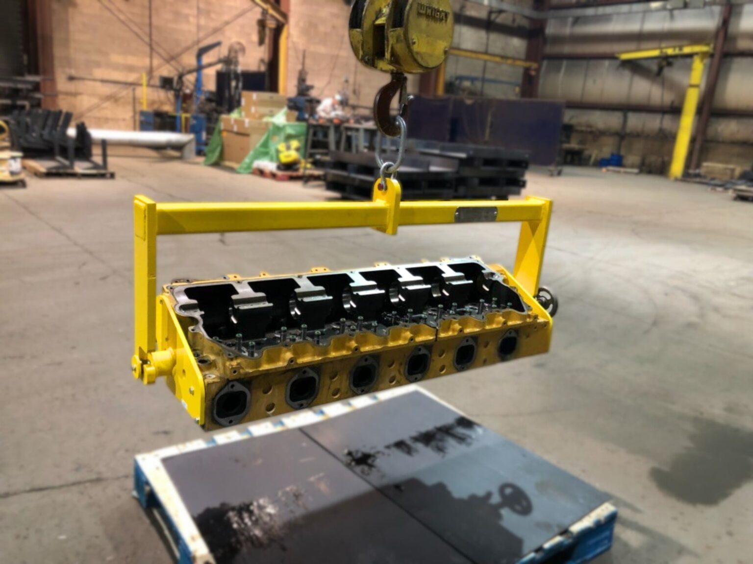 AFE Crane Custom Designed Engine Head Below-the-Hook Lifting Device