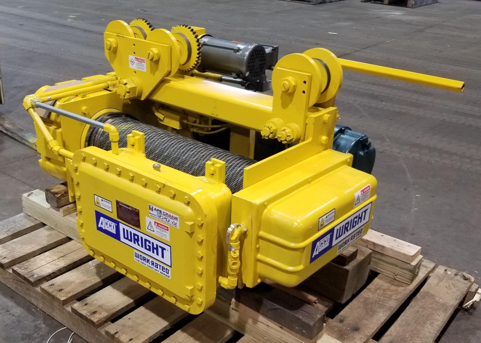 Acco Wright Work-Rated Electric Wire Rope Hoist for a Hazardous Environment