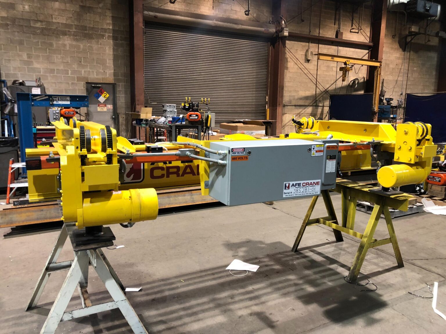 2 Ton Under Hung Bridge Crane with Acco-Louden Conductor Bar Bridge Electrification and External Disconnect