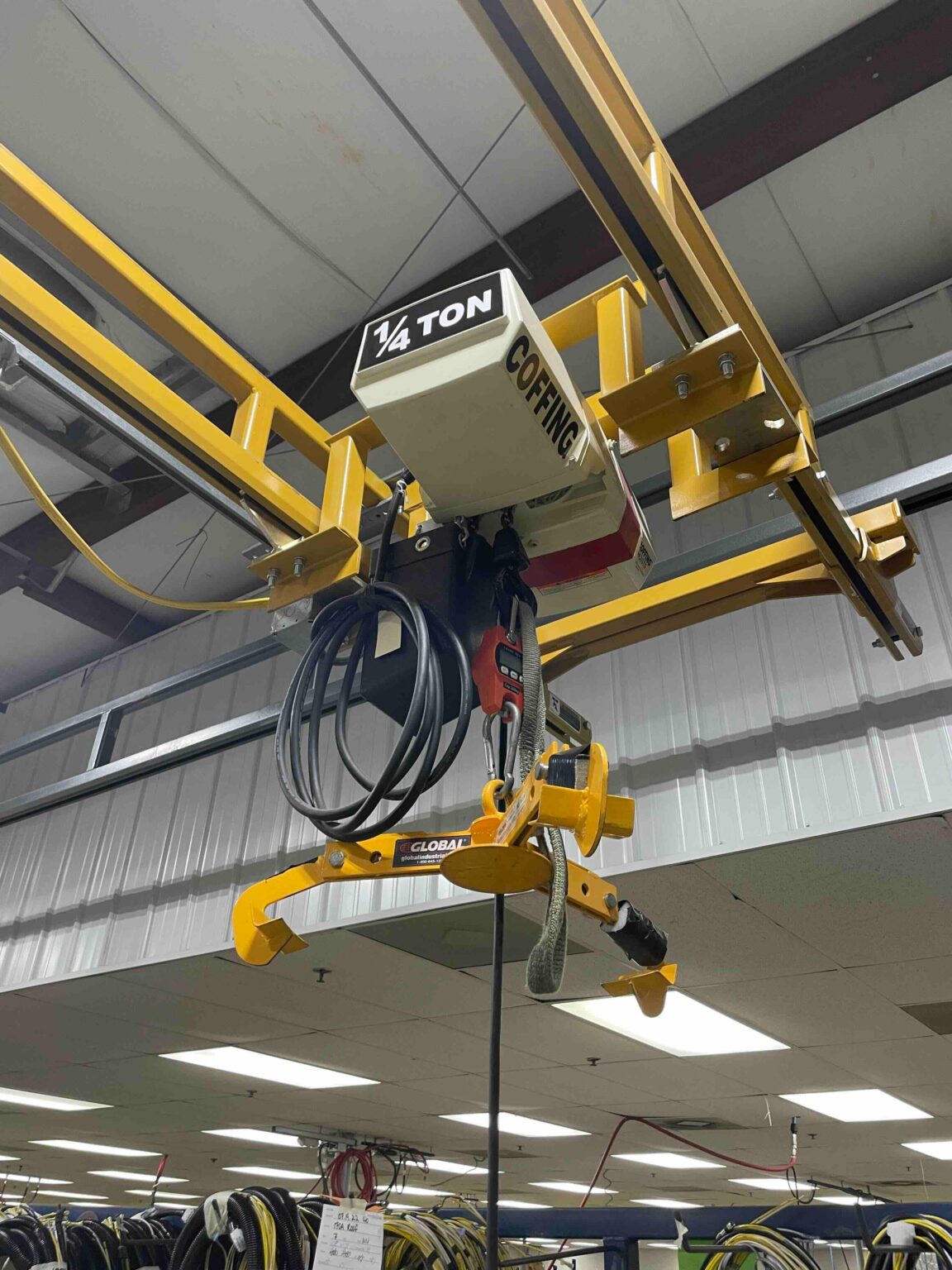 Coffing 1/4 Ton Low Headroom Double Girder Hoist Trolley