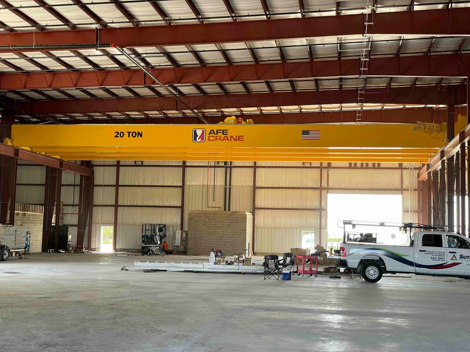 Two 20 Ton Top Running Double Girder Bridge Cranes