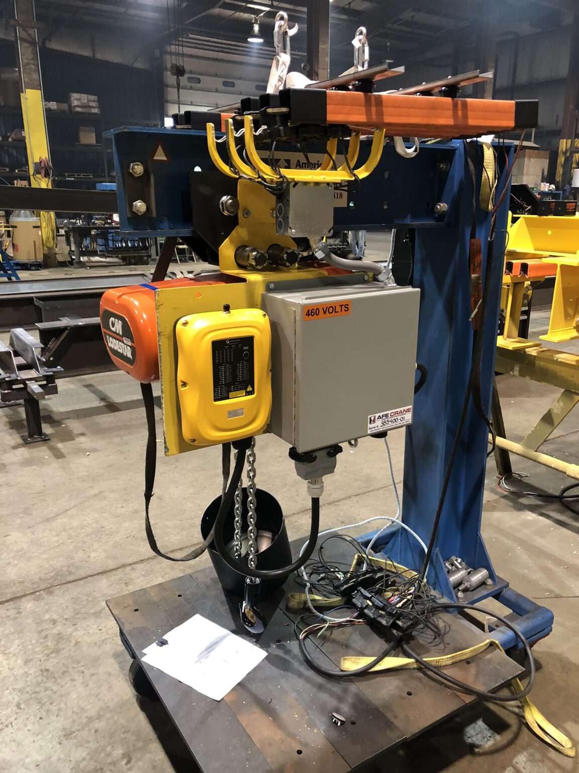 AFE Crane Hoist-Mounted Radio Control System with Bridge Crane Conductor Bar Electrification