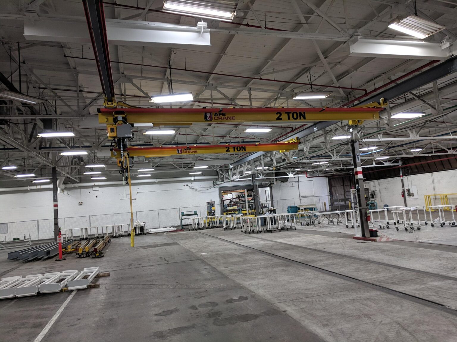 Two 2 Ton Under Hung Patented Track Bridge Crane