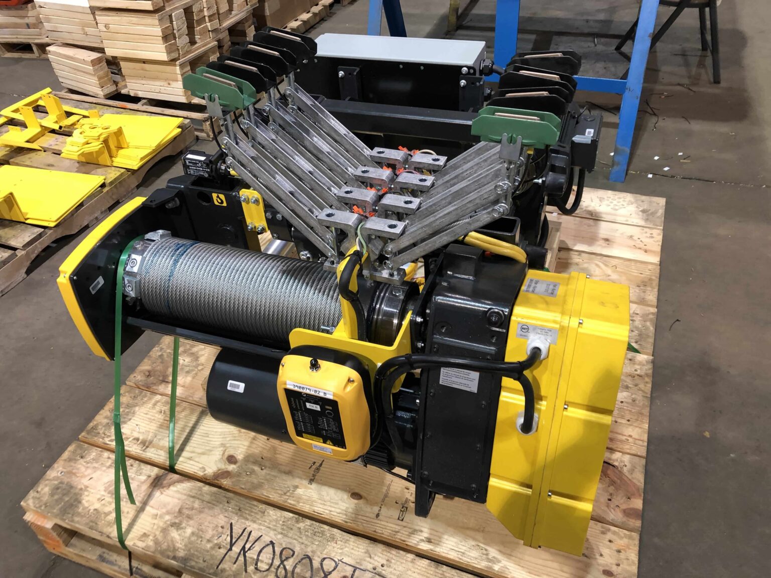 Electric Wire Rope Hoist with Hoist Mounted Radio Controls and Duct-o-Wire Collectors