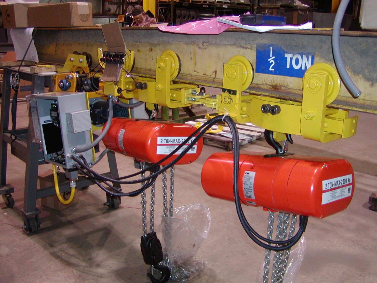 AFE Crane Custom Tractor Driven Dual Hoist Trolley Carrier