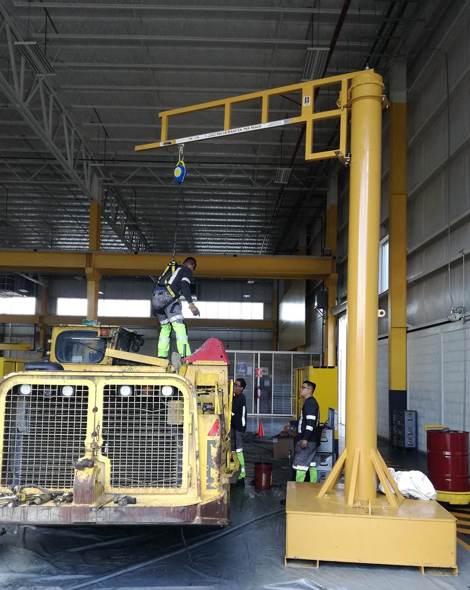 Rigid Lifelines Portable Base Swing Arm Fall Protection Systems