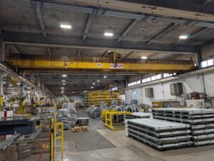 7.5 Ton Top Running Double Girder Bridge Crane in Coil Manufacturing Enviroment