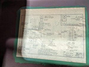 Original 1959 Robbins & Myers wiring diagram for the existing overhead crane